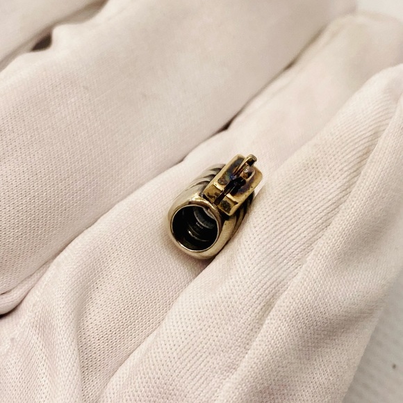 EUC Pandora 790475 Sterling Silver Purse Bead w/ 14k Yellow Gold Clutch Charm - Picture 5 of 10